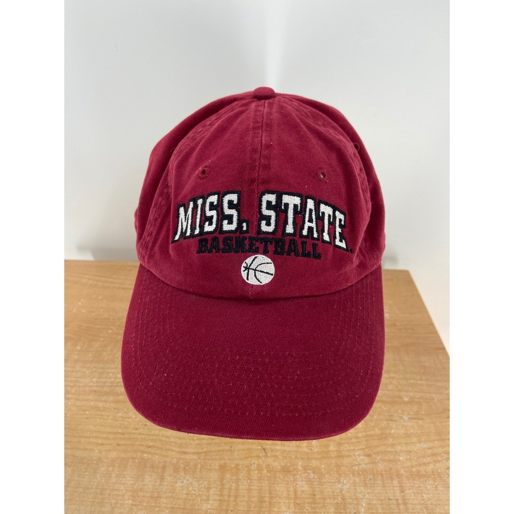Vintage Mississippi State Basketball Maroon Hat The Game Adjustable Strapback‎